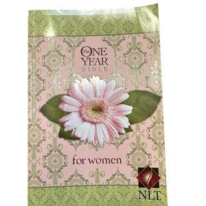 The One Year Bible for Women - Pink and Green  New Living Translation Softcover